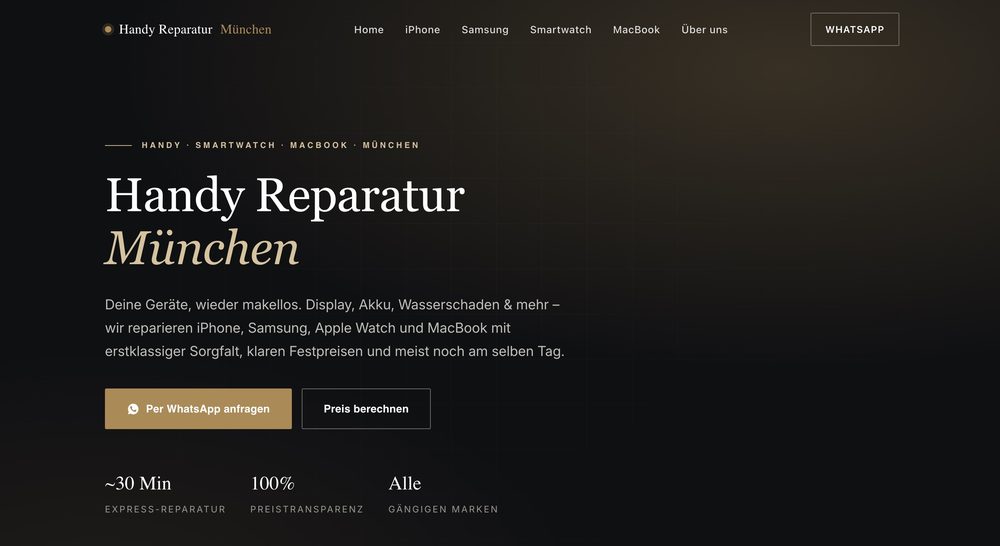 Website Handy Reparatur München