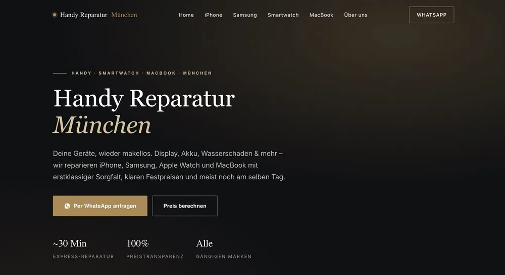 Website Handy Reparatur München